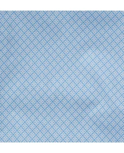 Light Blue Cotton Foulard Print Lounge Shorts