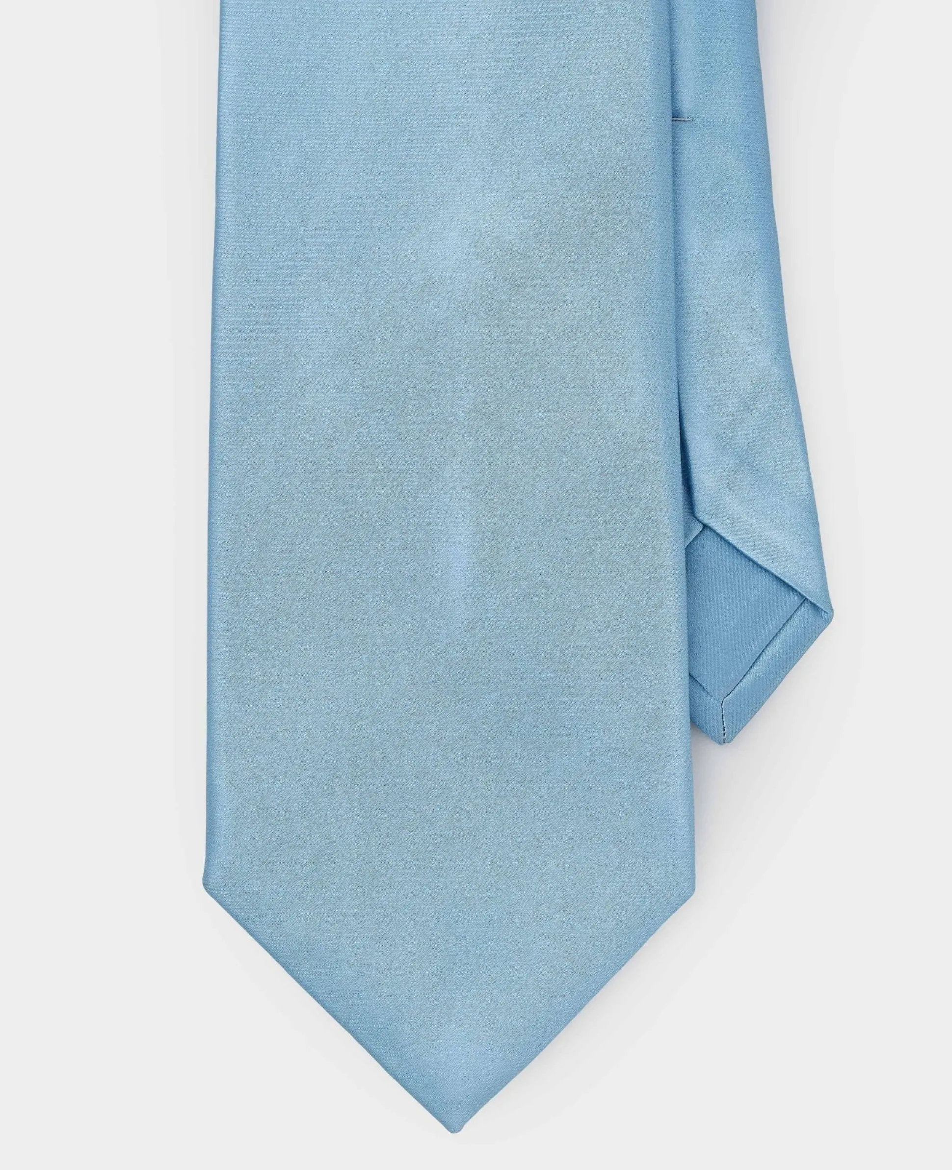 Light Blue Seven Fold Silk Tie