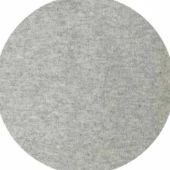 Light Grey Merino Wool Cashmere Zip Neck Long Sleeve Polo Shirt