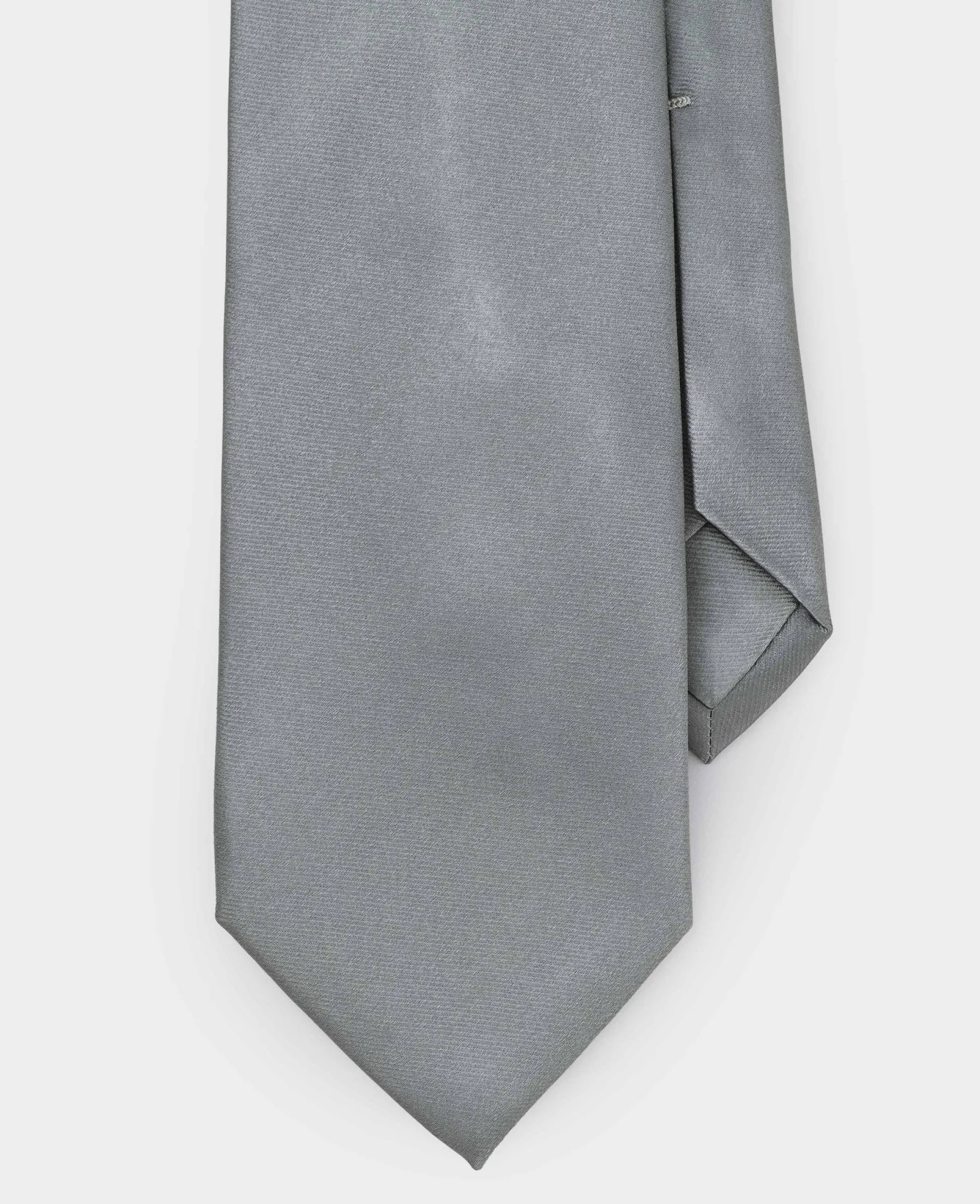 Light Grey Seven Fold Silk Tie