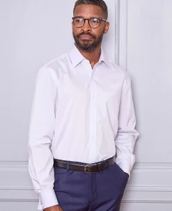 Lilac Cotton Twill Classic Fit Formal Shirt - Double Cuff
