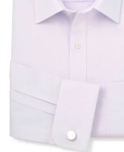 Lilac Cotton Twill Classic Fit Formal Shirt - Double Cuff
