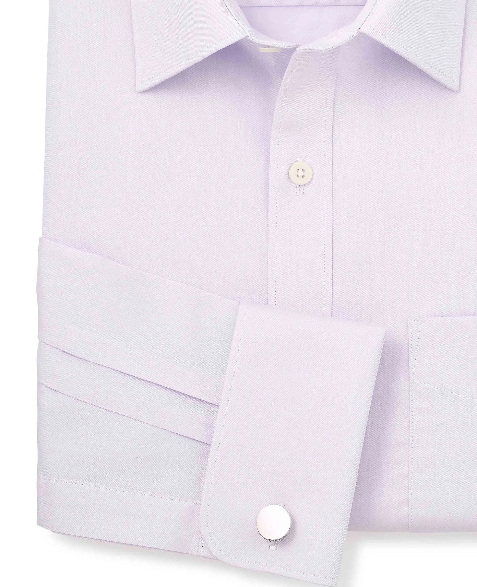 Lilac Cotton Twill Classic Fit Formal Shirt - Double Cuff