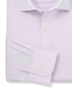 Lilac Cotton Twill Slim Fit Formal Shirt - Single Cuff