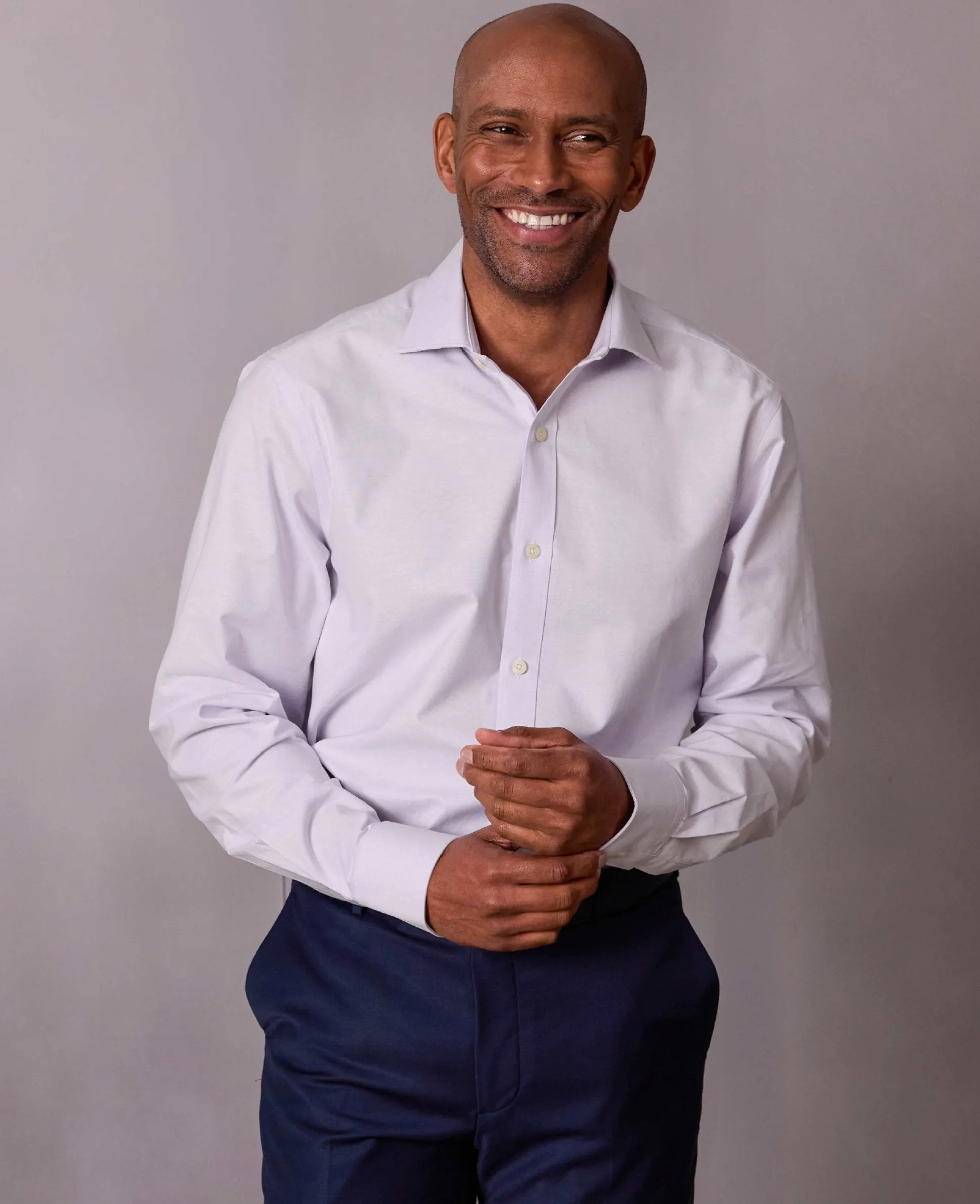 Lilac Pinpoint Cotton Classic Fit Formal Shirt - Single Cuff