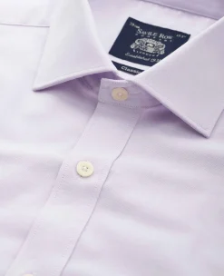 Lilac Pinpoint Cotton Classic Fit Formal Shirt - Single Cuff