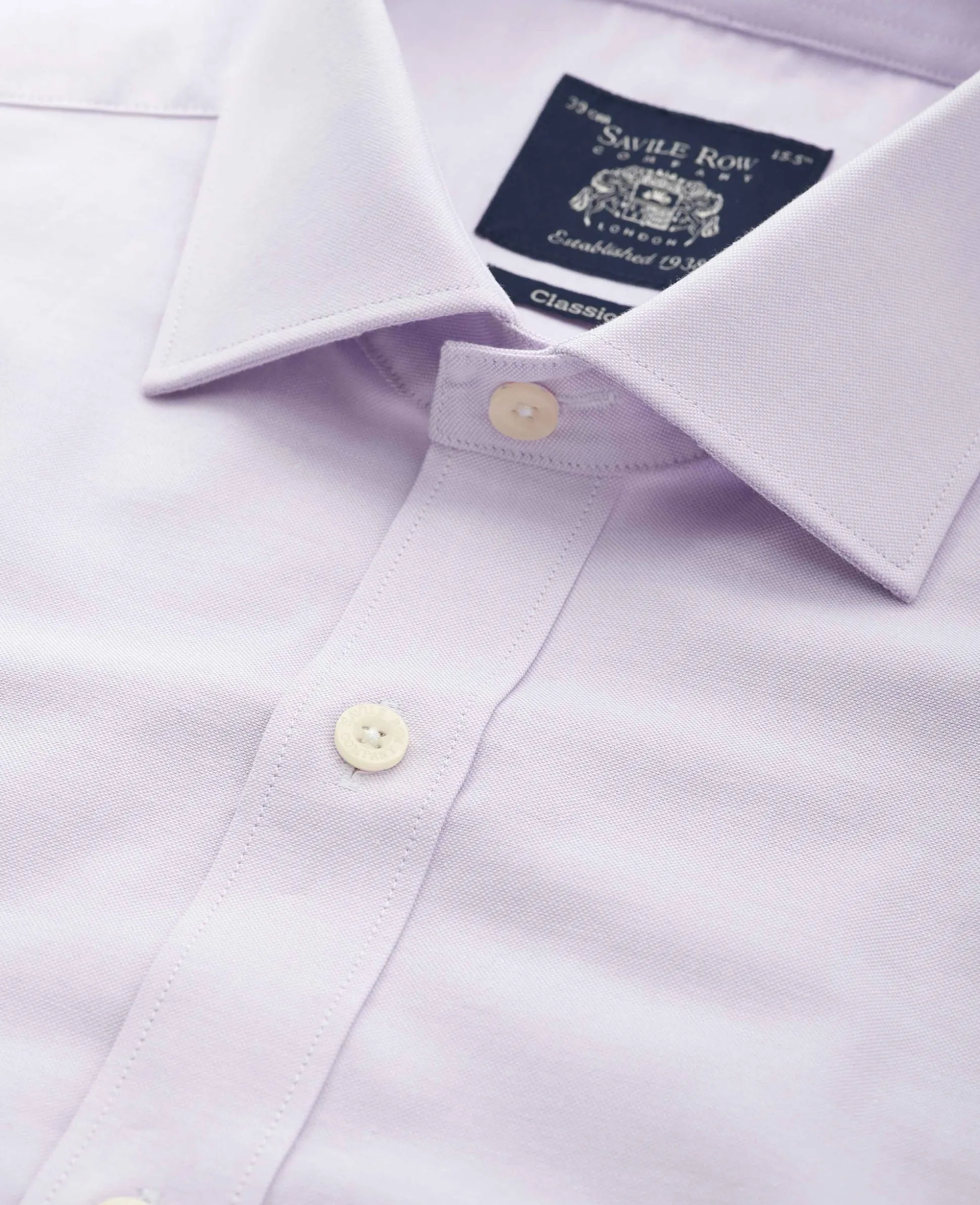 Lilac Pinpoint Cotton Classic Fit Formal Shirt - Single Cuff