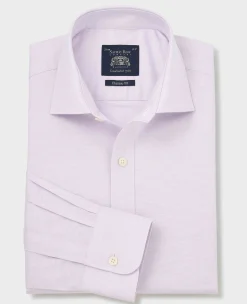Lilac Pinpoint Cotton Classic Fit Formal Shirt - Single Cuff