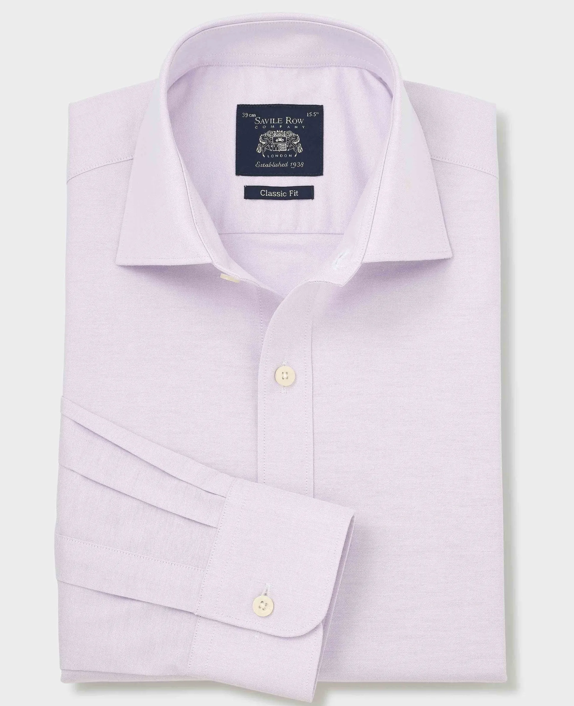 Lilac Pinpoint Cotton Classic Fit Formal Shirt - Single Cuff