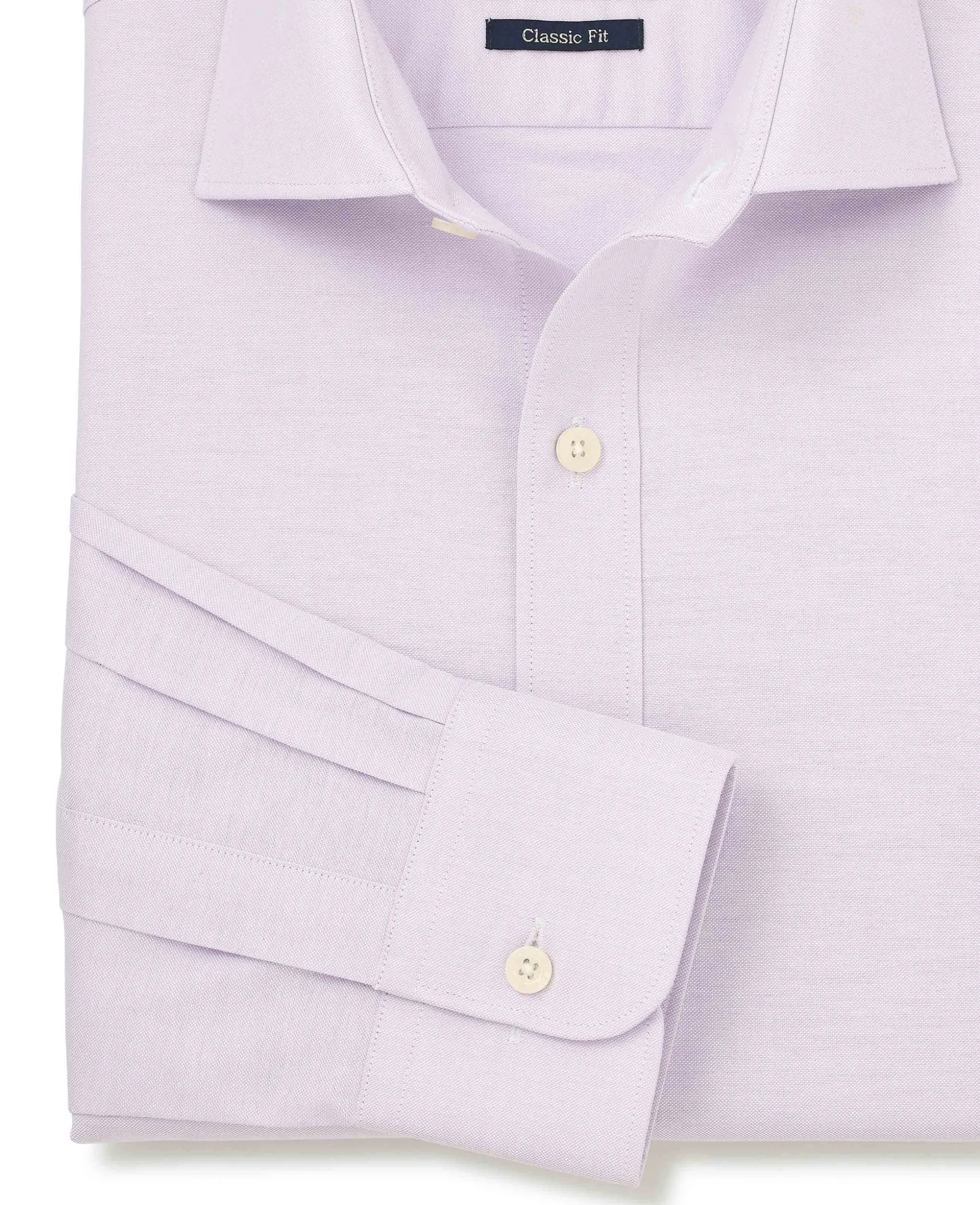 Lilac Pinpoint Cotton Classic Fit Formal Shirt - Single Cuff