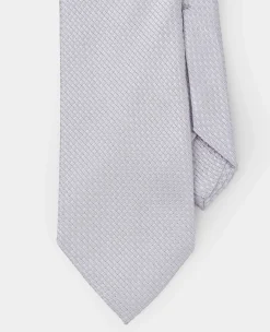 Lilac Textured Seven Fold Silk Tie