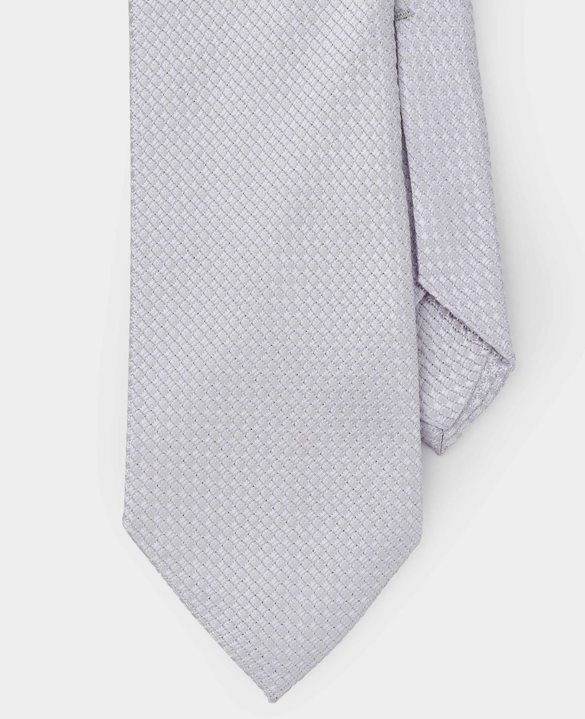 Lilac Textured Seven Fold Silk Tie