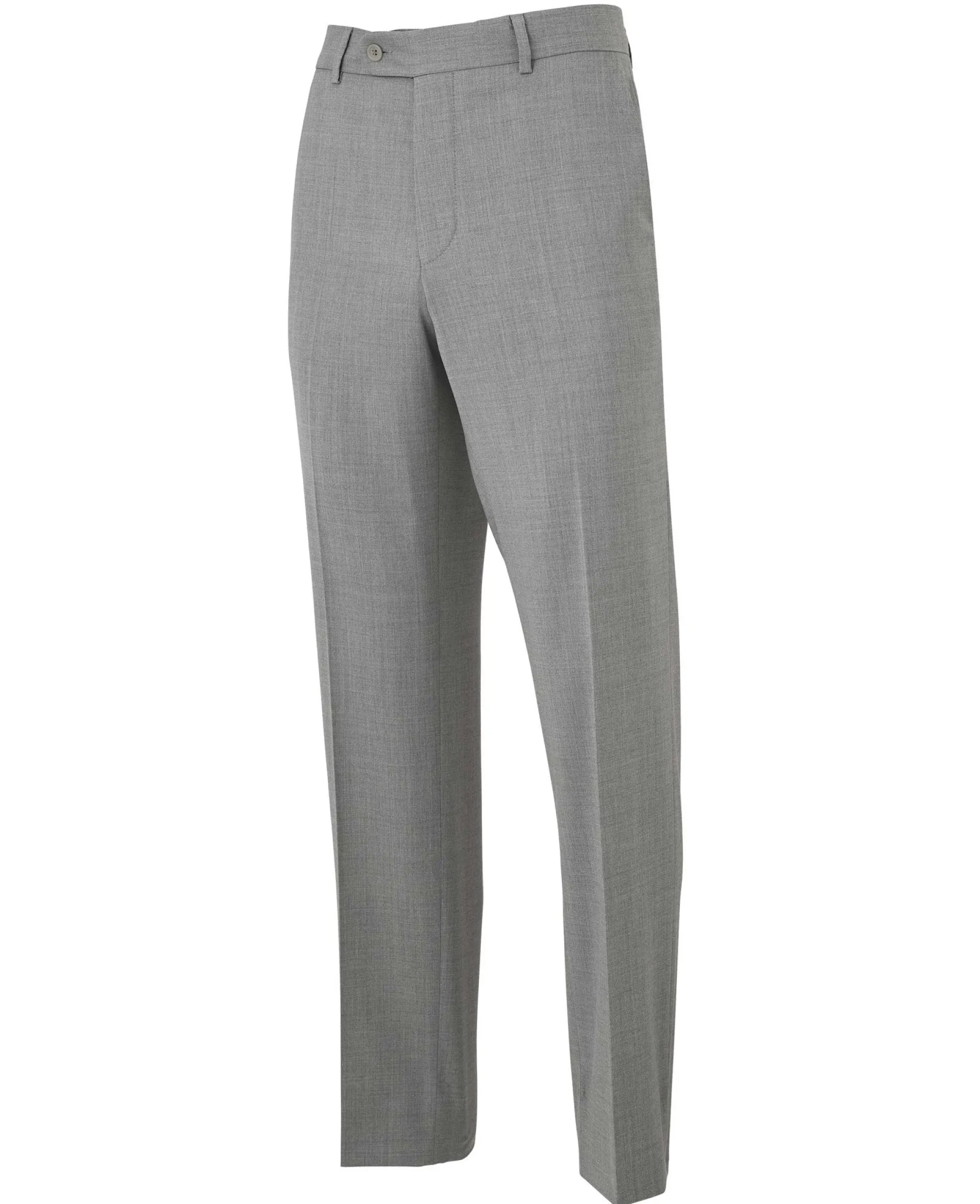 Mid-Grey Wool-Blend Tailored Suit Trousers