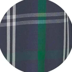 Navy Check Cotton Dressing Gown