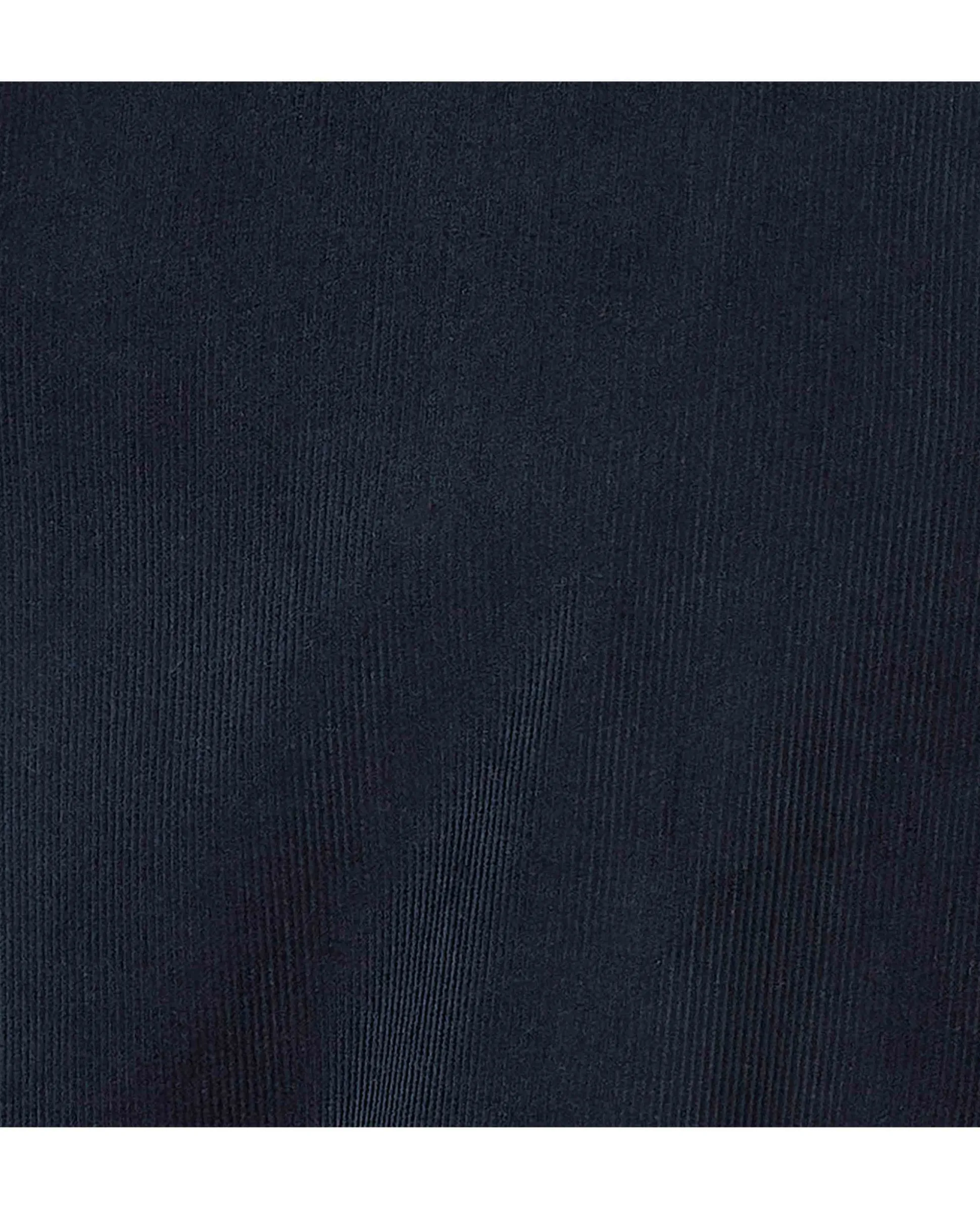 Navy Cotton Babycord Slim Fit Button-Down Casual Shirt