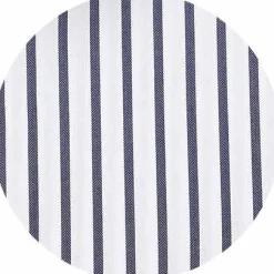 Navy Cotton Classic Fit Striped Formal Shirt - Double Cuff
