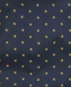 Navy Cotton Fleur De Lys Lounge Pants