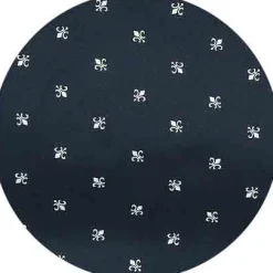 Navy Cotton Fleur De Lys Print Lounge Pants