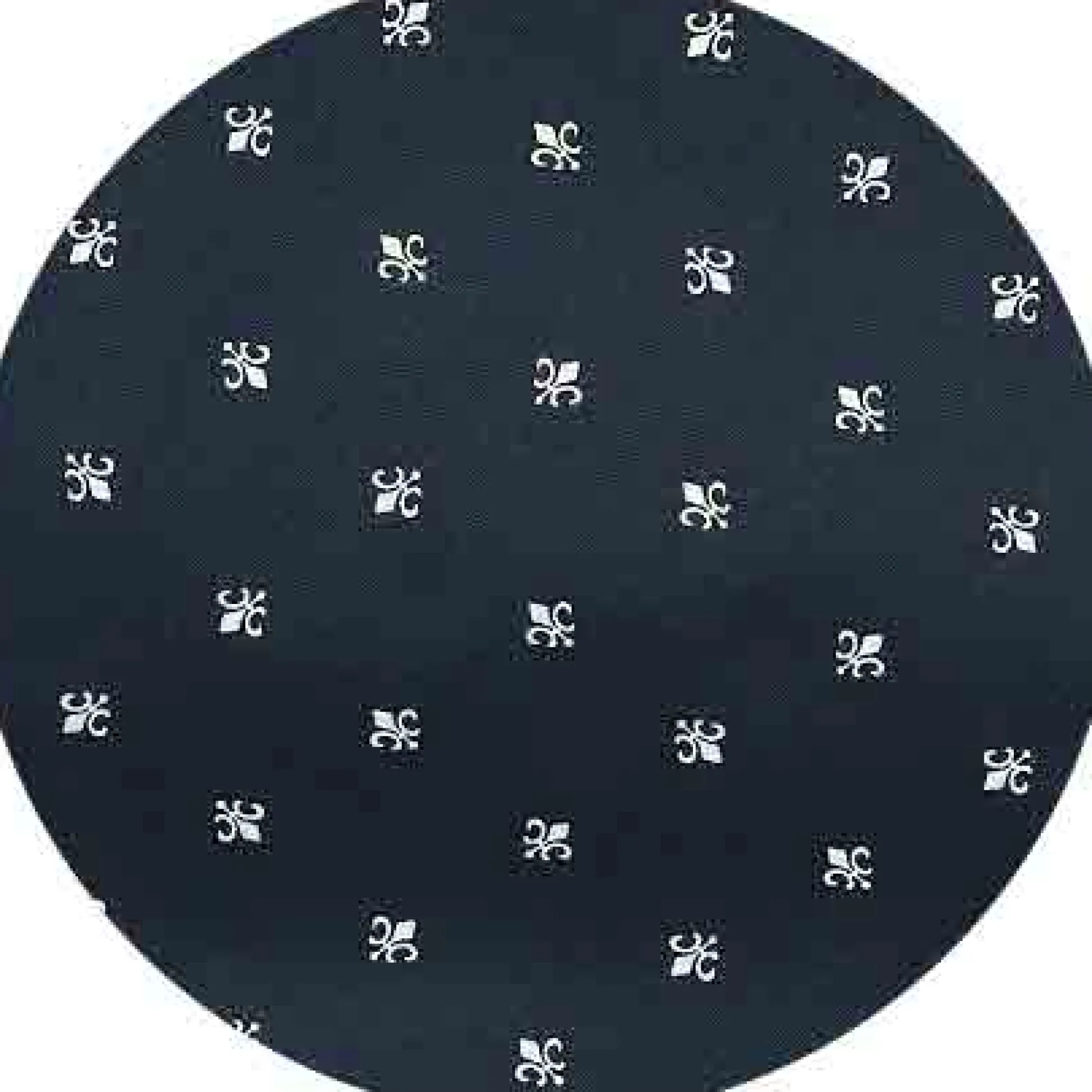 Navy Cotton Fleur De Lys Print Lounge Pants