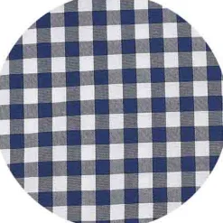Navy Cotton Gingham Check Classic Fit Formal Shirt - Single Cuff
