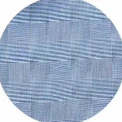 Navy Cotton Prince of Wales Check Classic Fit Formal Shirt - Single Cuff