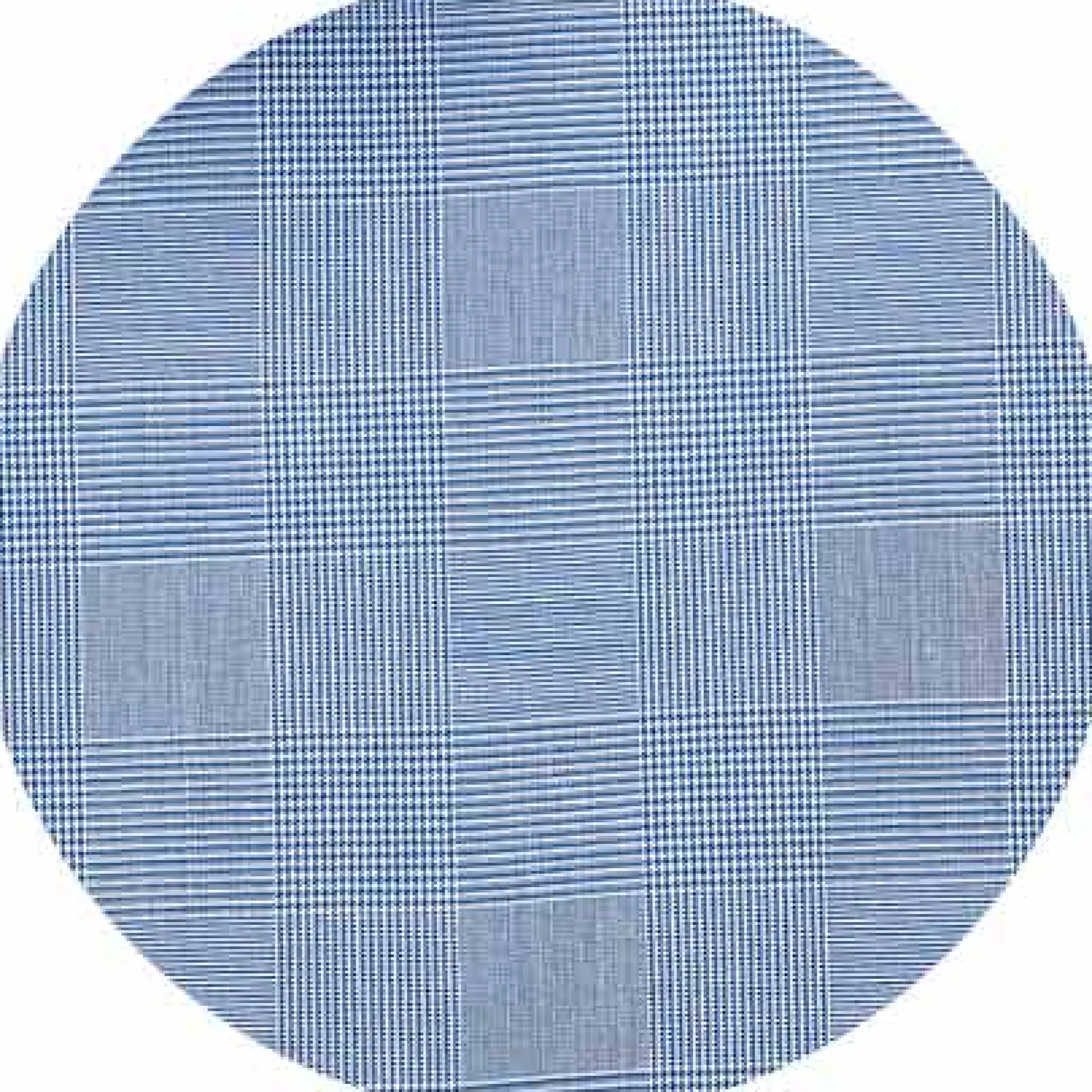 Navy Cotton Prince of Wales Check Classic Fit Formal Shirt - Single Cuff
