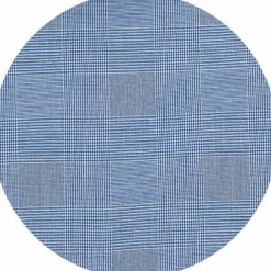 Navy Cotton Prince of Wales Check Classic Fit Winchester Formal Shirt - Double Cuff