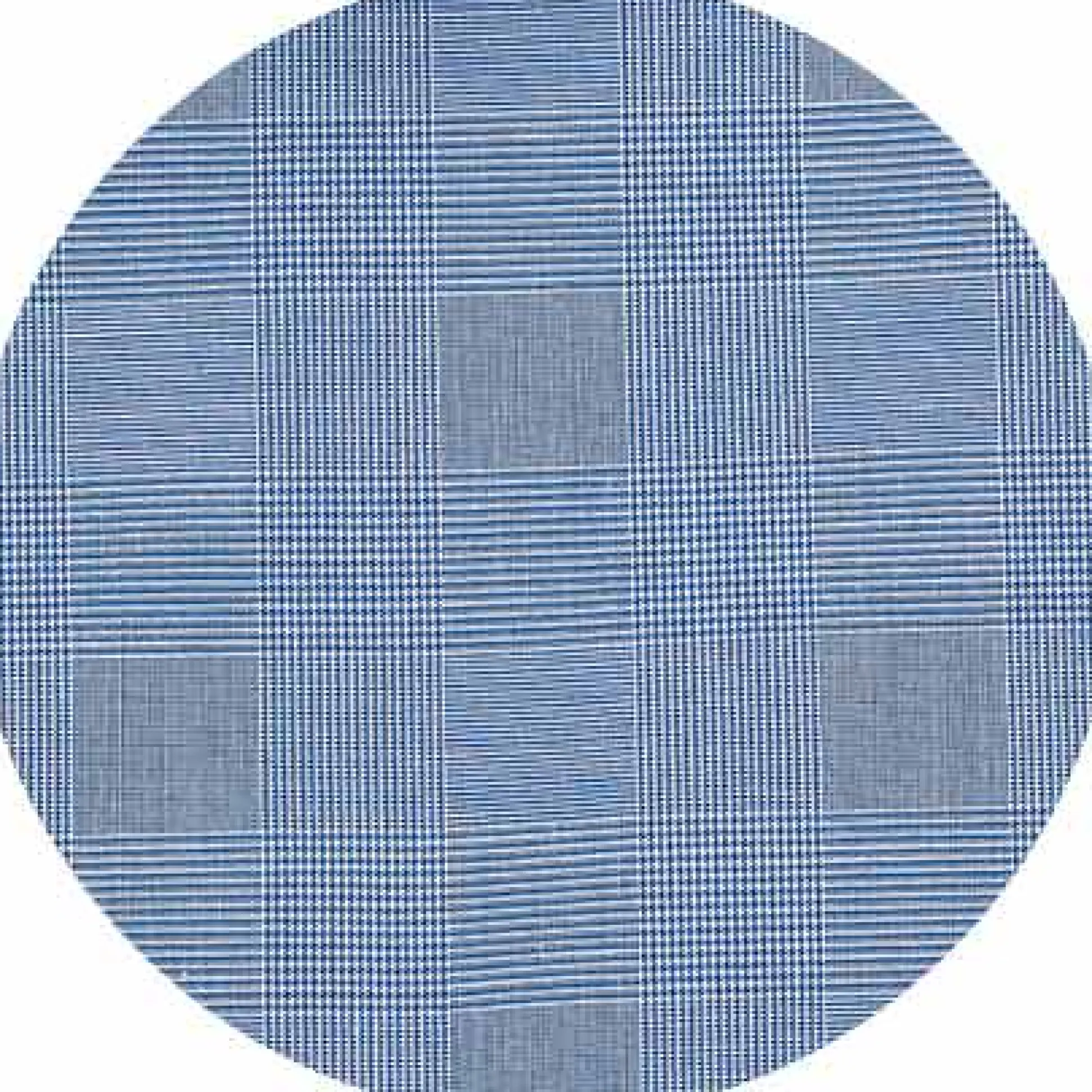 Navy Cotton Prince of Wales Check Classic Fit Winchester Formal Shirt - Double Cuff