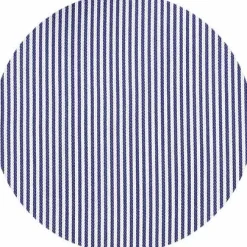 Navy Cotton Twill Classic Fit Striped Formal Shirt - Single Cuff
