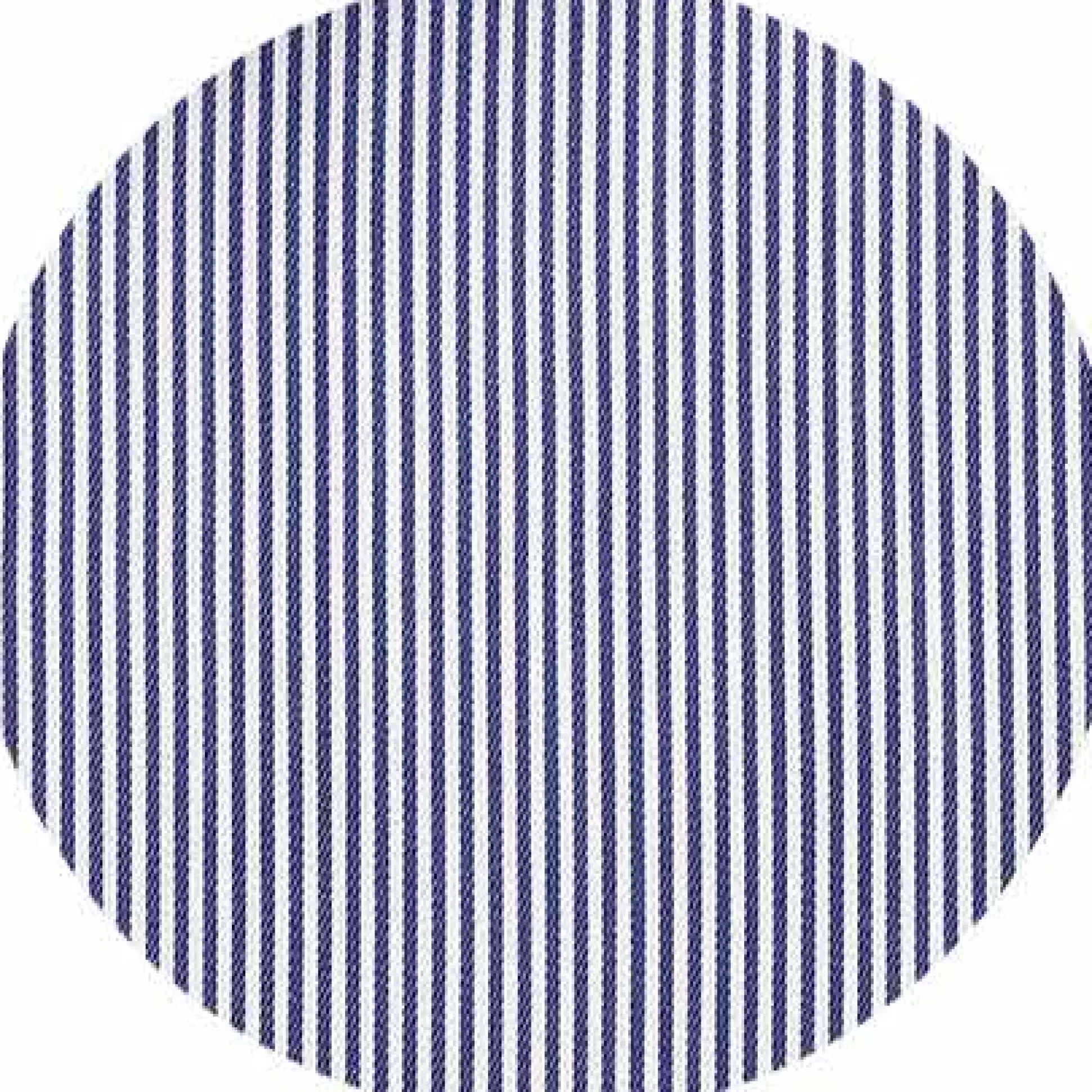 Navy Cotton Twill Classic Fit Striped Formal Shirt - Single Cuff