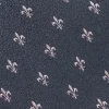 Navy Fleur De Lys Silk Tie