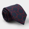 Navy Foulard Silk Tie