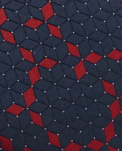 Navy Foulard Silk Tie