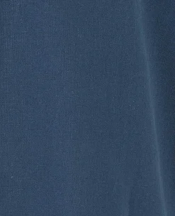 Navy Linen Cotton Classic Fit Button-Down Short Sleeve Casual Shirt