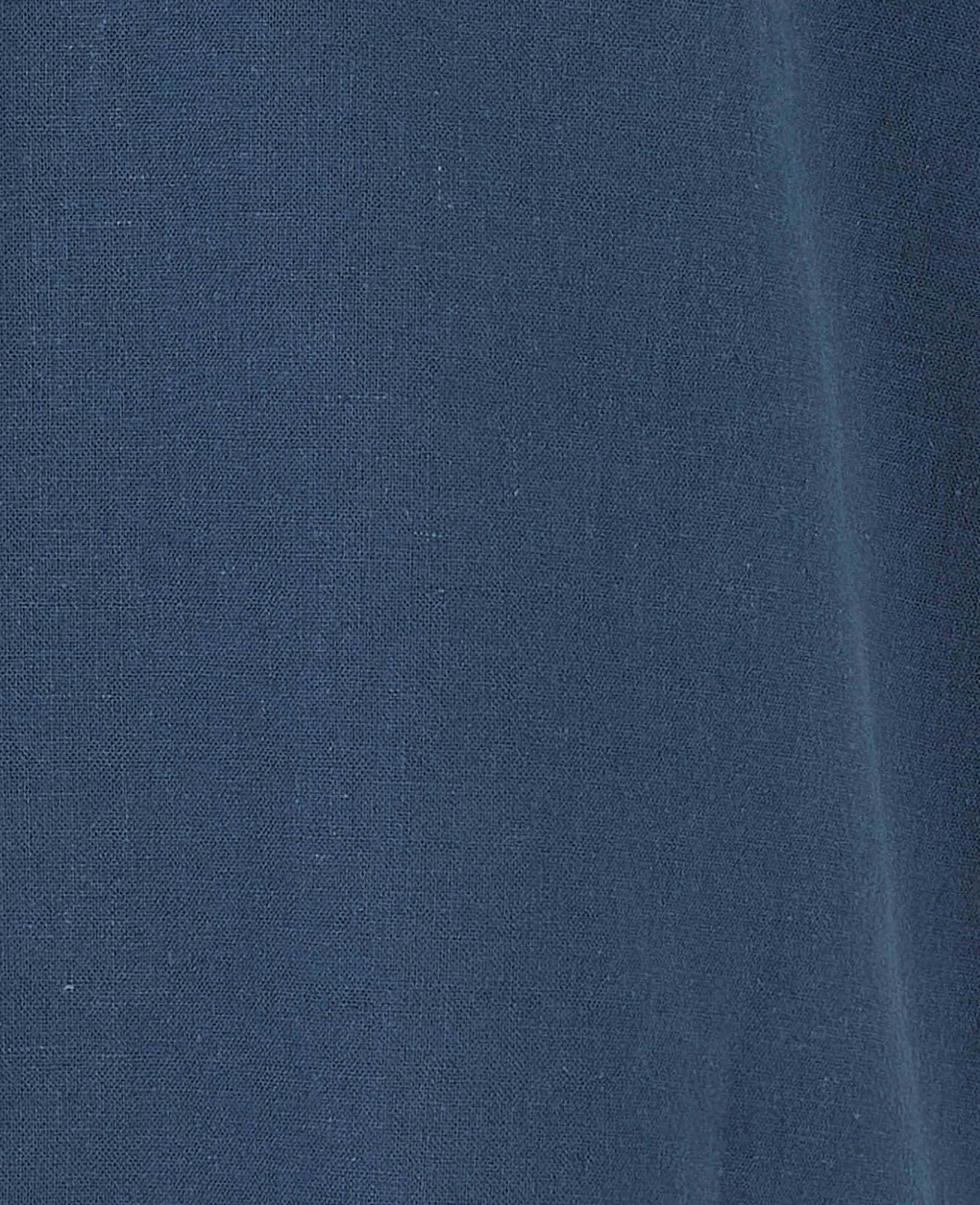 Navy Linen Cotton Classic Fit Button-Down Short Sleeve Casual Shirt