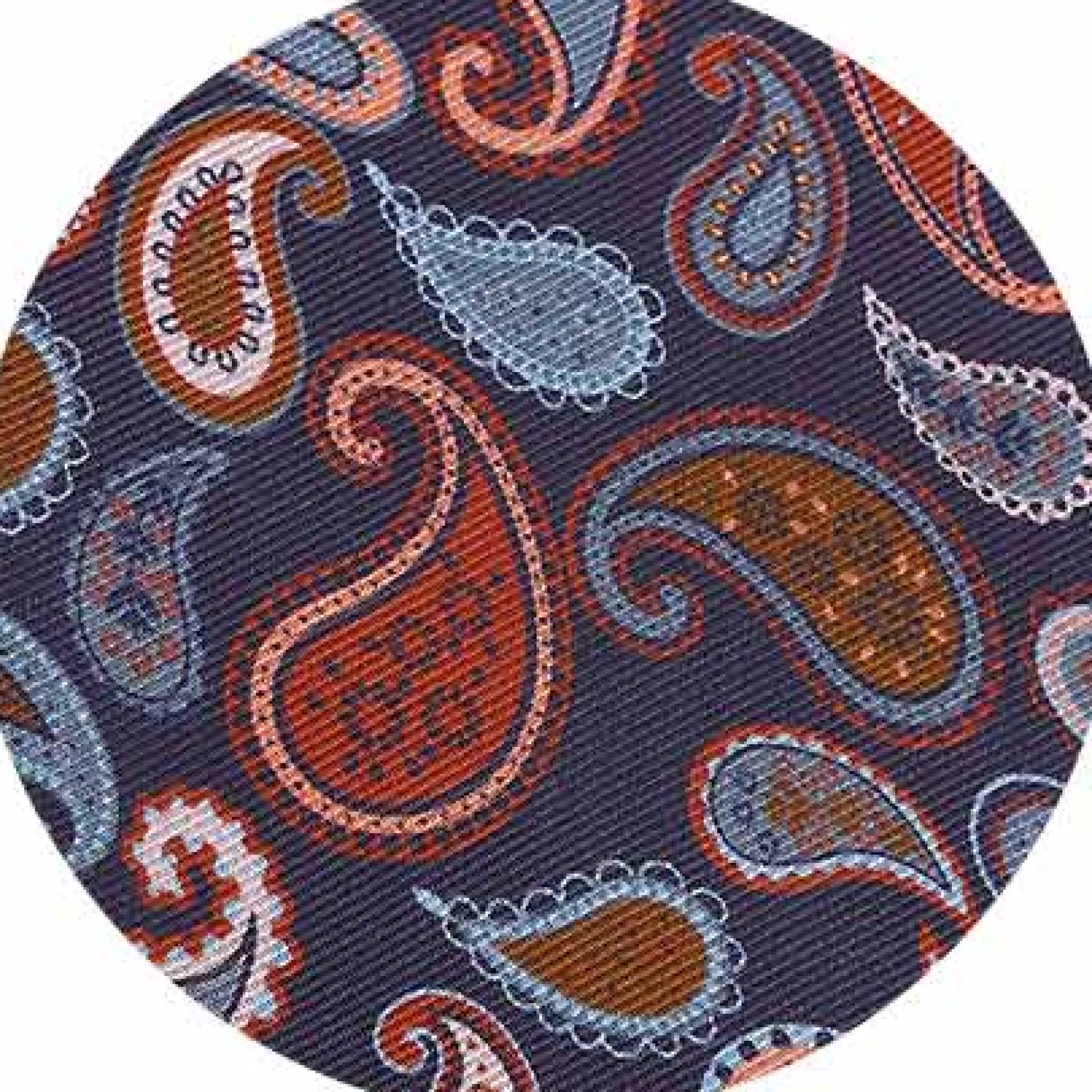 Navy Multi Paisley Silk Tie