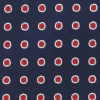 Navy Red Polka Dot Seven Fold Silk Tie