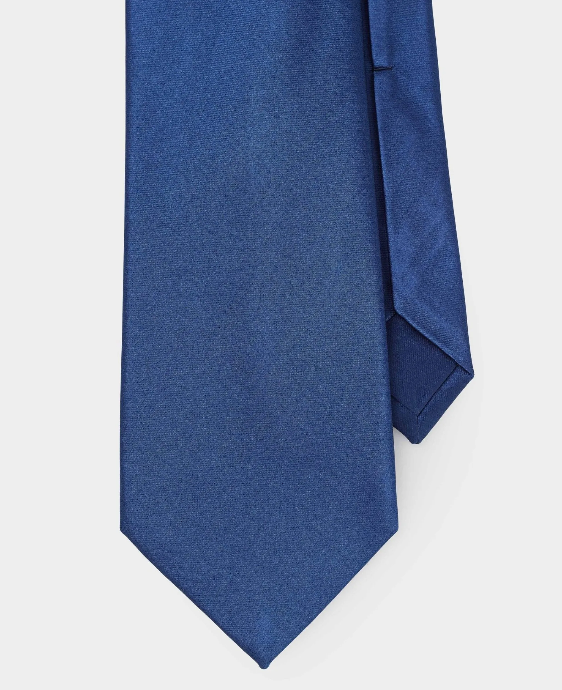 Navy Seven Fold Silk Tie