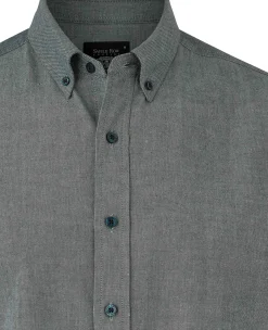 Navy Slim Fit Chambray Oxford Shirt