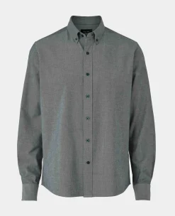 Navy Slim Fit Chambray Oxford Shirt