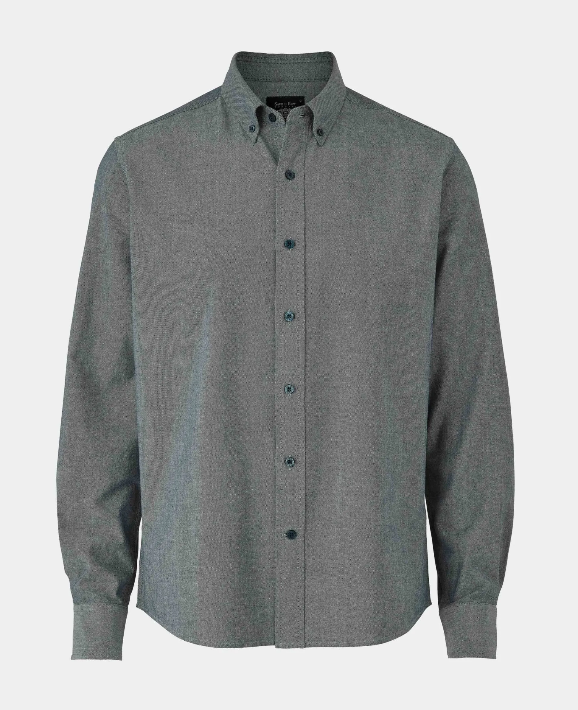 Navy Slim Fit Chambray Oxford Shirt