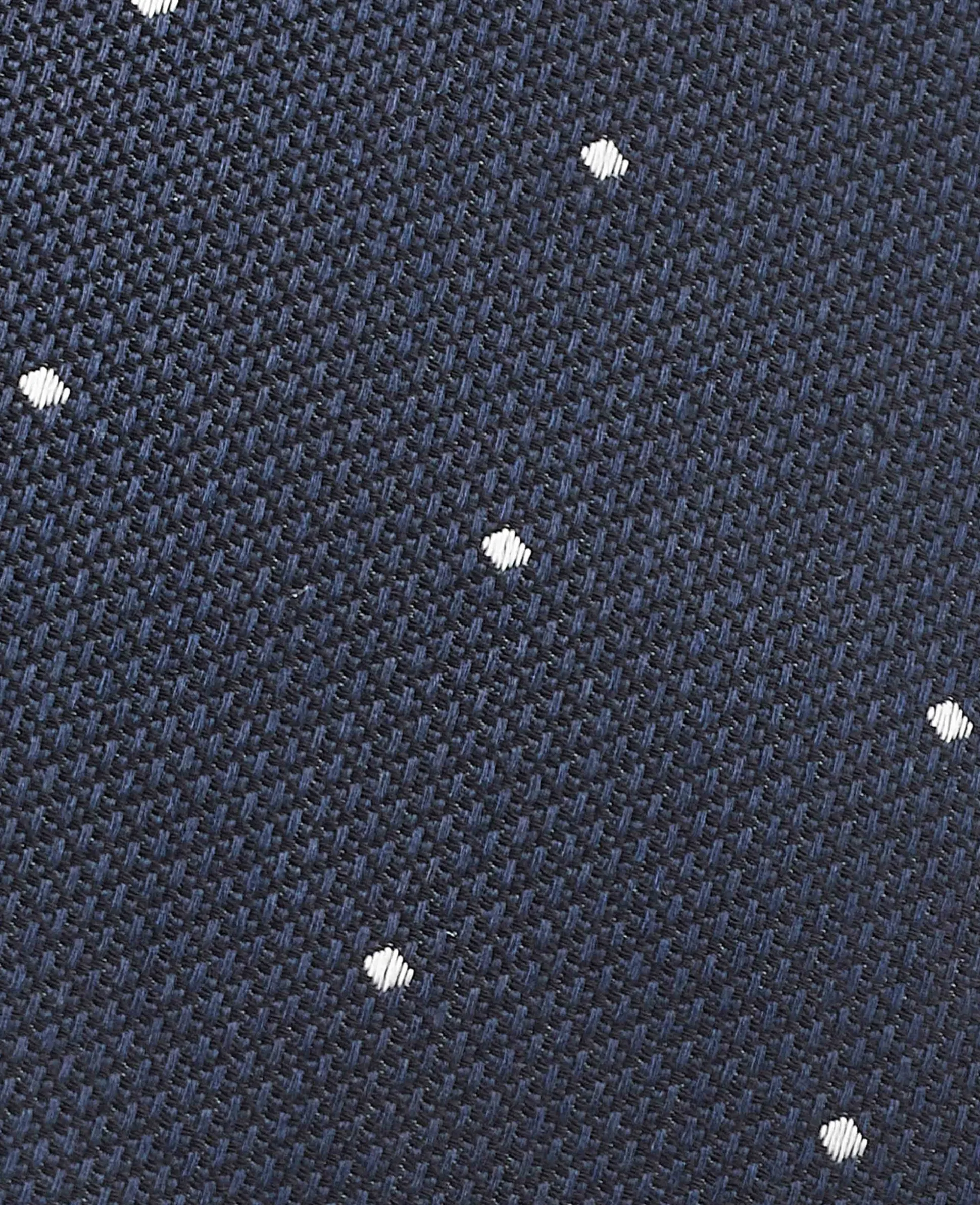 Navy Spot Silk Tie