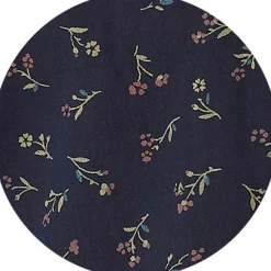 Navy Stretch Cotton Classic Fit Floral Casual Shirt