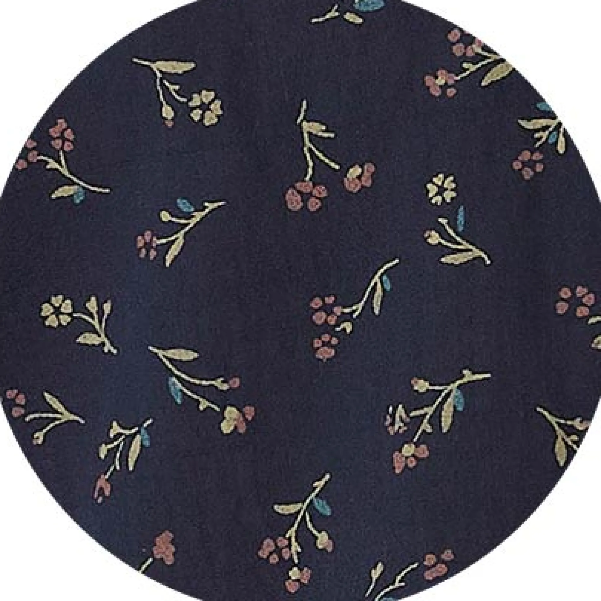 Navy Stretch Cotton Classic Fit Floral Casual Shirt