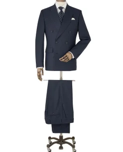 Navy Stripe Double-Breasted Suit
