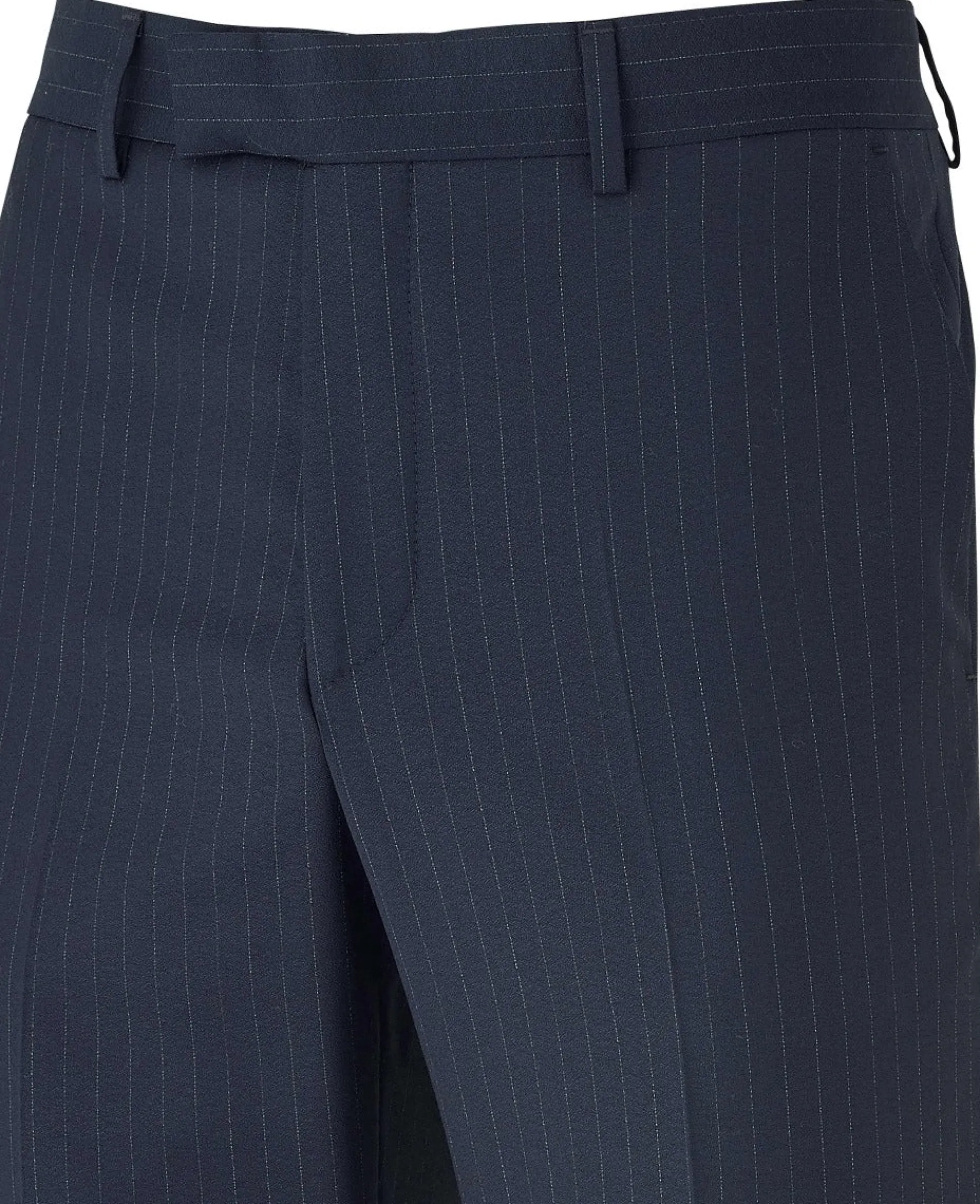 Navy Stripe Suit Trousers