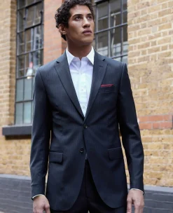 Navy Stripe Tailored Suit