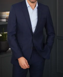 Navy Stripe Tailored Suit Jacket