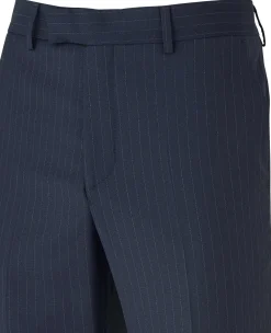 Navy Stripe Tailored Suit Trousers