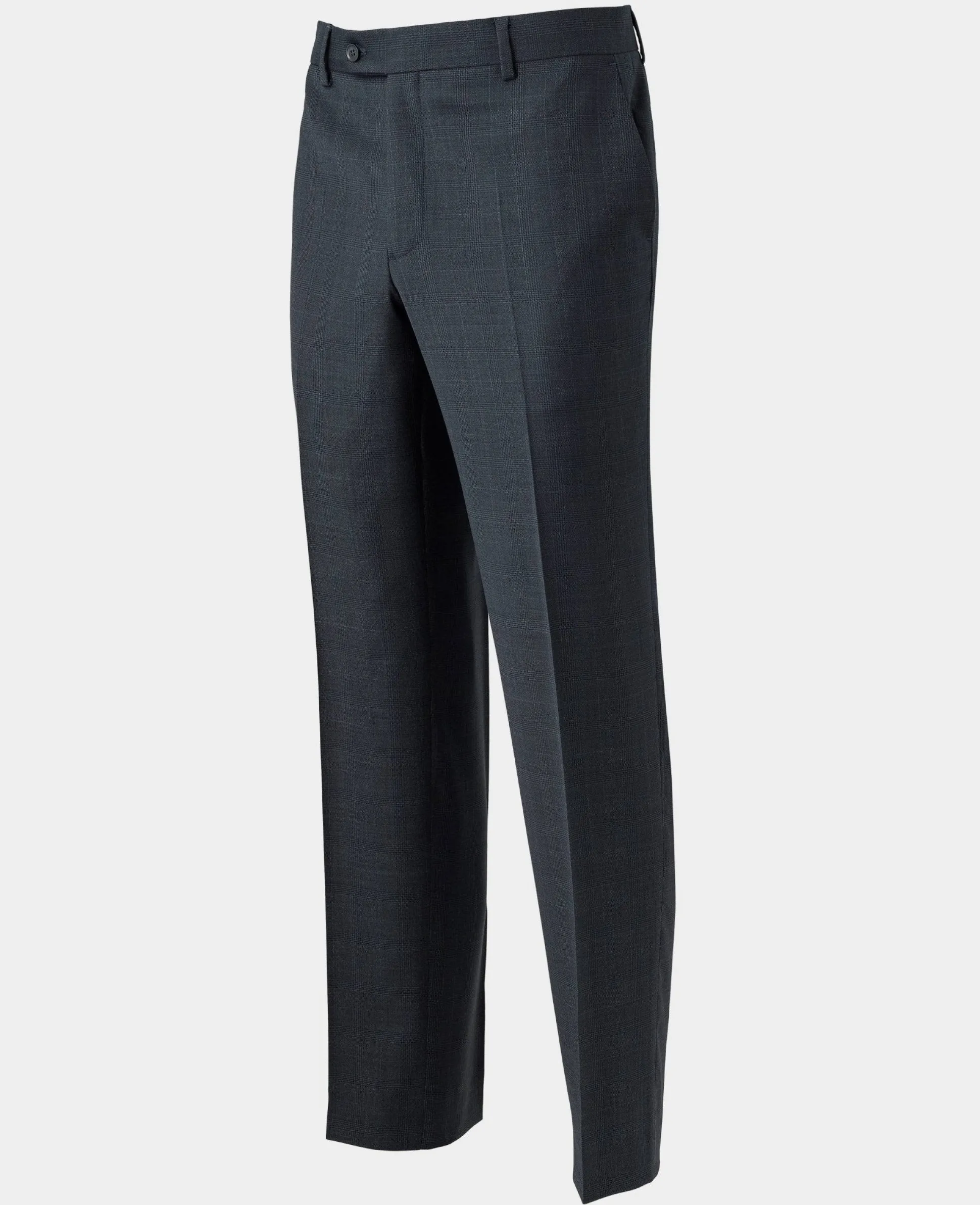 Navy Wool-Blend Prince of Wales Check Suit